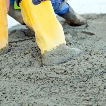 Image shows concreters Ballarat working on a slab as it's being poured in Ballarat North